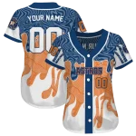 personalized houston astros pattern drip blue white jersey best selling