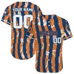 personalized houston astros stripe paint blue jersey best selling