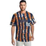 personalized houston astros stripe paint blue jersey best selling