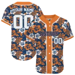 personalized houston astros tropical hibiscus orange jersey best selling