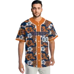 personalized houston astros tropical hibiscus orange jersey best selling