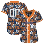 personalized houston astros tropical hibiscus orange jersey best selling