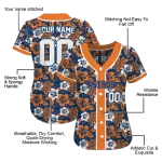 personalized houston astros tropical hibiscus orange jersey best selling