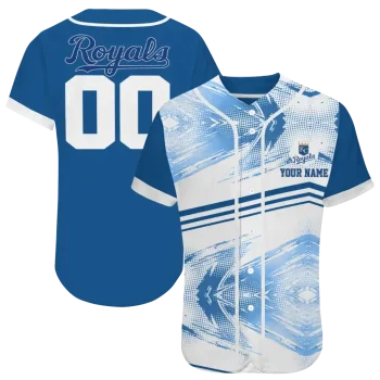 personalized kansas city royals arrow fade royal blue white jersey best selling