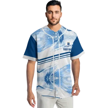 personalized kansas city royals arrow fade royal blue white jersey fashion forward