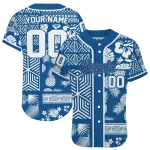 personalized kansas city royals pineapple palm geo royal blue jersey best selling