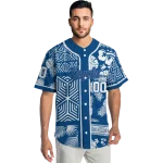 personalized kansas city royals pineapple palm geo royal blue jersey best selling