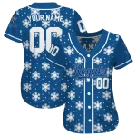 personalized kansas city royals snowflake festive royal blue jersey best selling