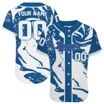 personalized kansas city royals splash swirl royal blue jersey best selling