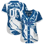 personalized kansas city royals splash swirl royal blue jersey best selling