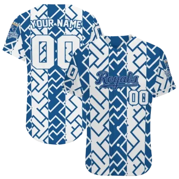 personalized kansas city royals squares grid royal blue jersey best selling