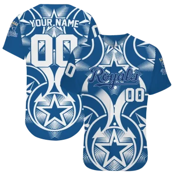 personalized kansas city royals star circle royal blue jersey best selling