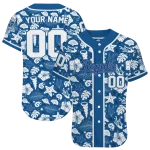 personalized kansas city royals tropical hibiscus seashells royal blue jersey best selling