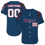 personalized los angeles angels chevron rhythm blue jersey best selling
