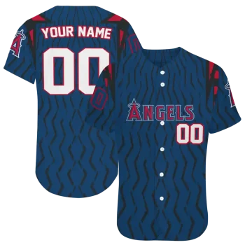 personalized los angeles angels chevron rhythm blue jersey best selling