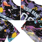 personalized los angeles angels paint splatter black jersey best selling