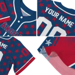 personalized los angeles angels star burst red jersey best selling