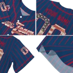 personalized los angeles angels vertical stripes blue jersey best selling