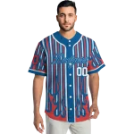 personalized los angeles dodgers blazing stripes blue jersey best selling