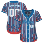 personalized los angeles dodgers blazing stripes blue jersey best selling