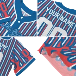 personalized los angeles dodgers blazing stripes blue jersey best selling