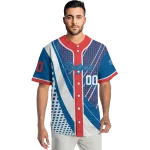 personalized los angeles dodgers curved stripes blue white jersey best selling