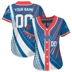 personalized los angeles dodgers curved stripes blue white jersey best selling