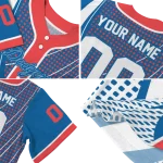 personalized los angeles dodgers curved stripes blue white jersey best selling