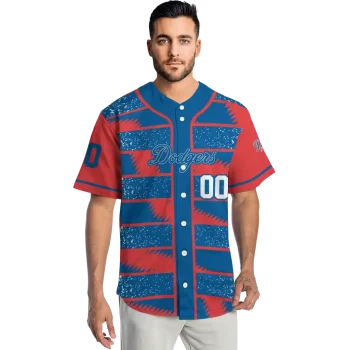 personalized los angeles dodgers edgy stripes blue jersey fashion forward