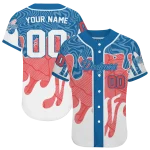 personalized los angeles dodgers pattern drip blue white jersey best selling