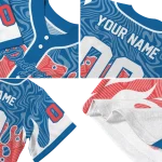 personalized los angeles dodgers pattern drip blue white jersey best selling