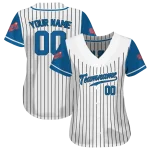 personalized los angeles dodgers pinstripe blue white jersey best selling