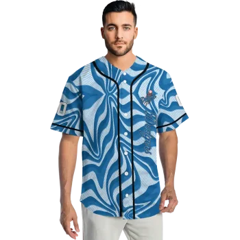 personalized los angeles dodgers psychedelic curves blue jersey fashion forward