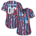 personalized los angeles dodgers stripe paint blue jersey best selling