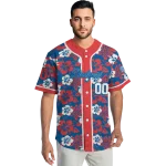 personalized los angeles dodgers tropical hibiscus red jersey best selling