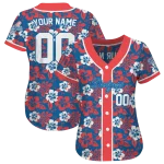 personalized los angeles dodgers tropical hibiscus red jersey best selling