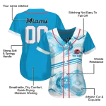 personalized miami marlins arrow fade blue white jersey best selling