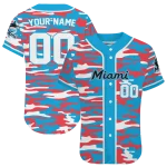 personalized miami marlins camo splash blue jersey best selling