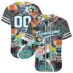 personalized miami marlins geometric fusion aqua jersey best selling