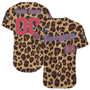 personalized miami marlins leopard spot jersey best selling