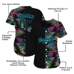 personalized miami marlins palm leaf black jersey best selling