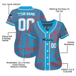 personalized miami marlins pineapple palm geo blue jersey best selling
