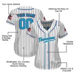 personalized miami marlins pinstripe lines white jersey best selling