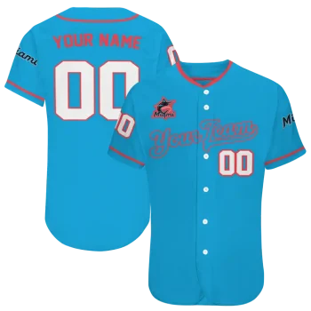 personalized miami marlins plain classic blue jersey best selling