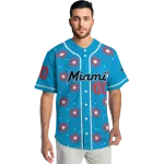 personalized miami marlins snowflake festive blue jersey best selling