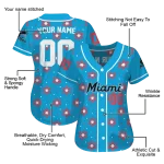 personalized miami marlins snowflake festive blue jersey best selling