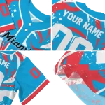 personalized miami marlins splash swirl blue jersey best selling