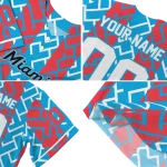 personalized miami marlins squares grid blue jersey best selling