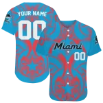 personalized miami marlins star circle blue jersey best selling