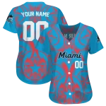 personalized miami marlins star circle blue jersey best selling